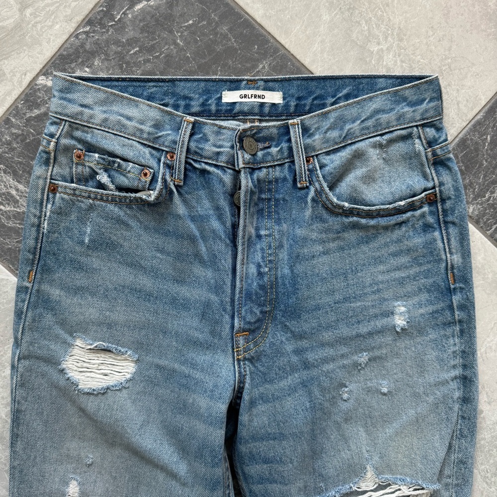 GRLFRND Karolina Distressed Denim Jean - Size 27 - EUC - Light Wash - Picture 3 of 10